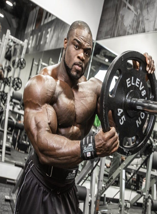 Schiek Sports Heavy Duty Wrist Wraps - Gym Workouts Wrist Support - Black Out Line Wrist Wraps - Image 2